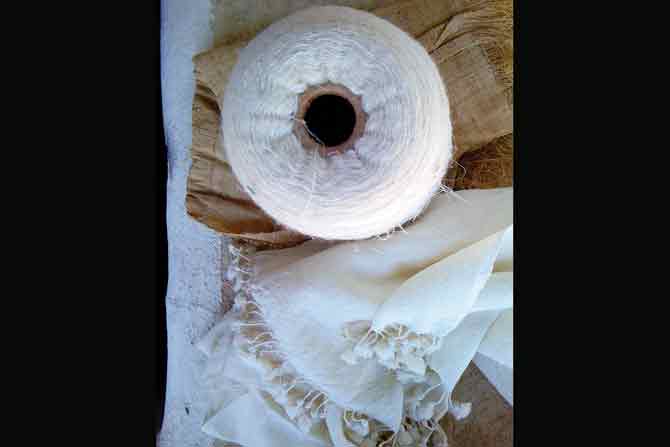 Organic unbleached cotton yarn. PIC COURTESY/ ARTISANS’
