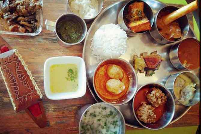 A thali served by Marwah