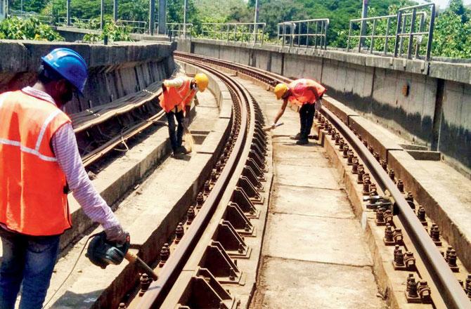 Maintenance work has been carried out regularly on the Metro One tracks