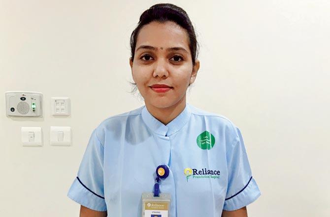 Prajakta Chavan, nurse with HN Reliance Hospital