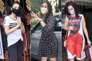 Ameesha Patel, Krystle D'Souza, Taapsee Pannu snapped in Juhu