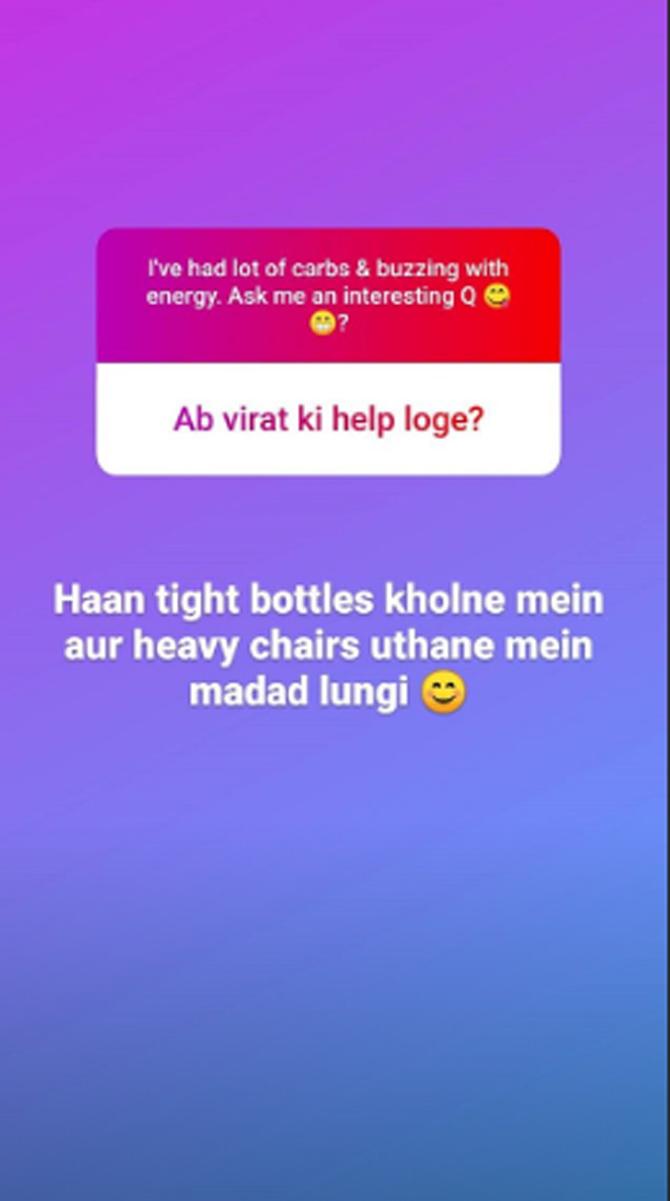 Anushka Sharma Instagram Story