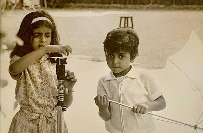 Shweta Bachchan Nanda with brother Abhishek