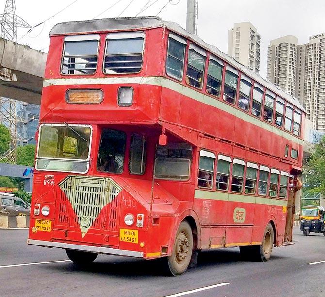 BEST has about 120 double-deckers in its fleet currently. File pic