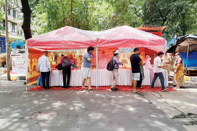 A COVID-19 testing camp in Kandivli.