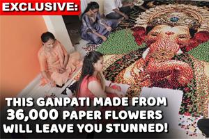 This Ganpati made from 36,000 paper flowers will leave you stunned!
