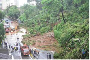 Mumbai Rains: Heavy showers cause landslide at Kemps Corner