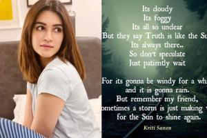 Kriti's poem on 'patience', 'truth' dedicated to Sushant? Fans feel so