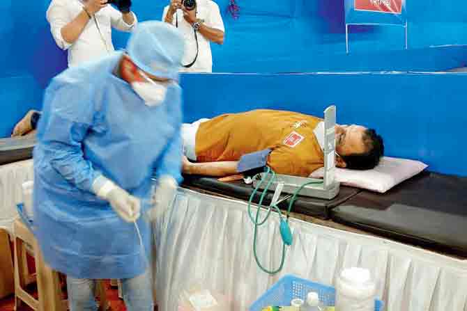 At least 700 people have donated blood so far at the drive held by the Mandal