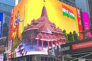 Lord Ram's image displayed at Times Square to celebrate Ayodhya event