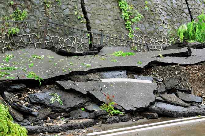 cracked roads may have damaged pipelines