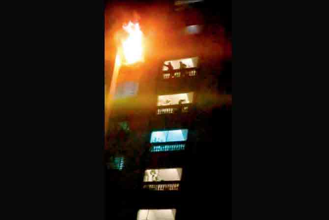 The fire broke out in the highrise around 12.30 am on Wednesday