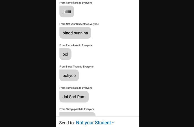 Screenshots of some of the messages sent by notorious users