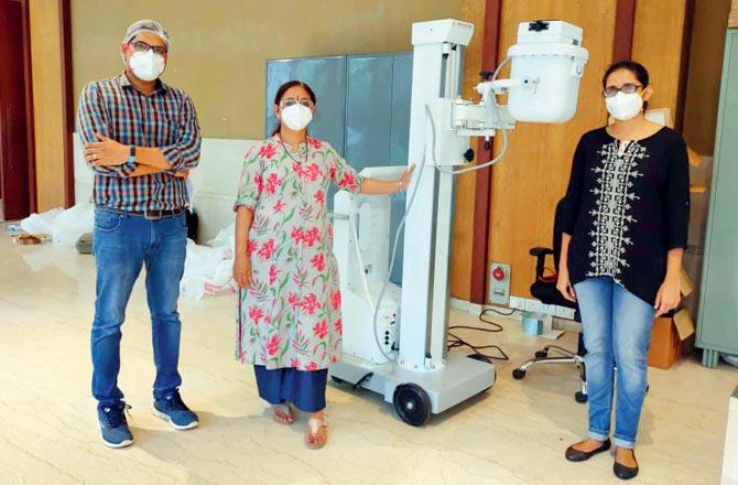 The digital X-ray machine that is being used at the jumbo facility at the NESCO Exhibition Centre in Goregaon