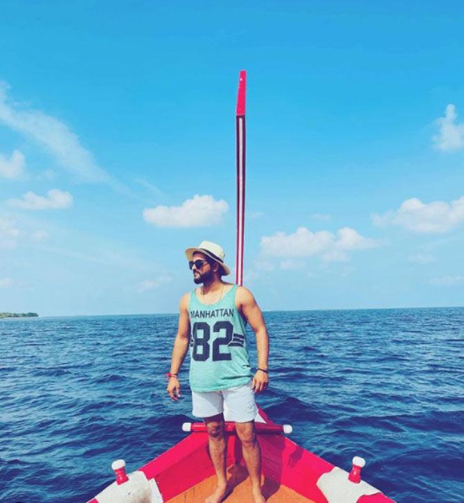 Another lovely photo shared by Suresh Raina as he enjoys the blue ocean in Maldives. He wrote: The most soothing place ever with the endless ocean! The Rainas surely seem to have had a ball of a time during their getaway.
