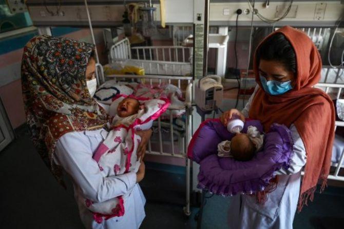 May 12: Kabul maternity ward attack- Nurses feed newborn babies rescued and brought to Ataturk Children hospital, after their mothers were killed during a gunmen attack on a maternity hospital, in Kabul on May 15, 2020. Gunmen who stormed a hospital in the Afghan capital this week had come to 