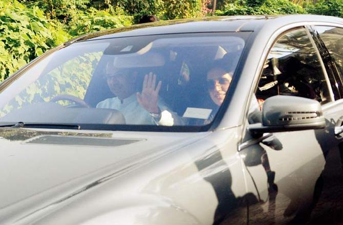 Sena chief Uddhav Thackeray met his wife Rashmi Thackeray while pursuing his education from the prestigious JJ School of Arts in Mumbai
In picture: Cheif Minister Uddhav Thackeray and his wife Rashmi leave the Retreat Hotel after a meeting with Sena MLAs on November 10, 2019.