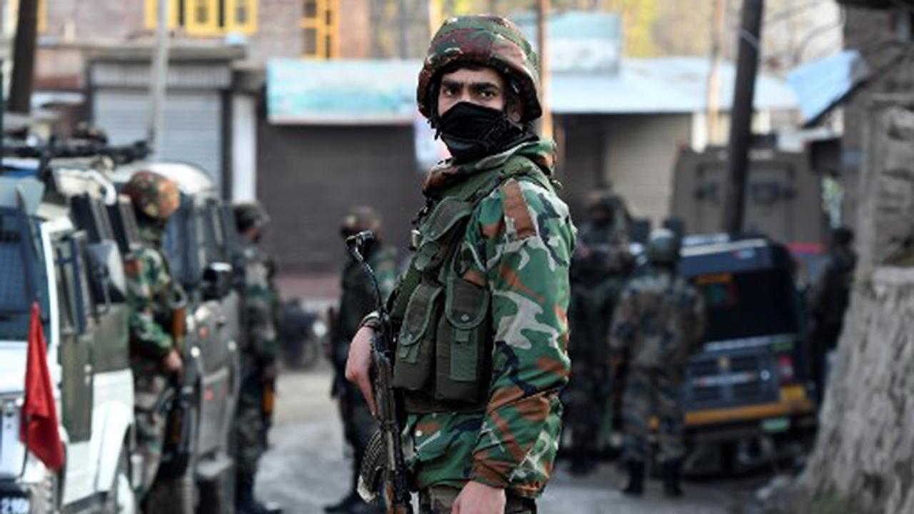Three terrorists killed in Srinagar encounter Indian army soldiers stand guard near the site of a shootout where two soldiers were allegedly killed by the suspected militants on the outskirts of Srinagar on November 26, 2020. Pic/AFP
