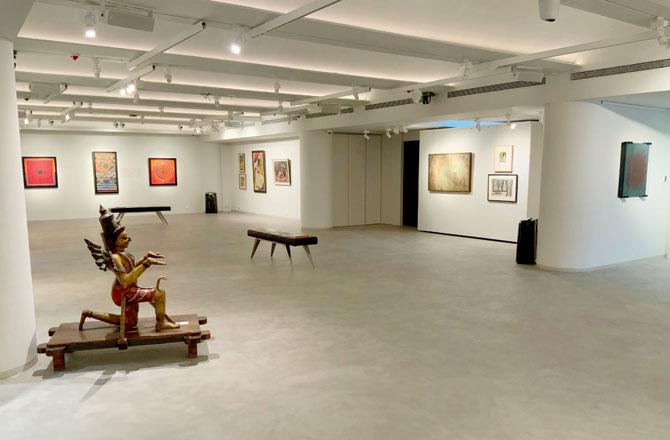 Installation view of lots at Saffronart’s gallery in Mumbai. Pic/Saffronart