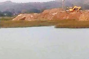 Mumbai: Green activists see red as debris invades Uran wetland