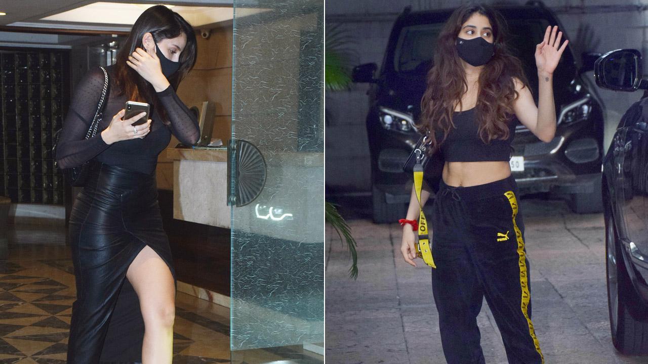 Janhvi Kapoor and Nora Fatehi spotted in Mumbai