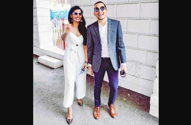 Shantelle Pereira and Neil Monis Married in Mumbai Wore summery jumpsuit, jacket without tie