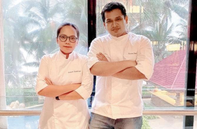 Chefs Seefah Ketchaiyo and Karan Bane