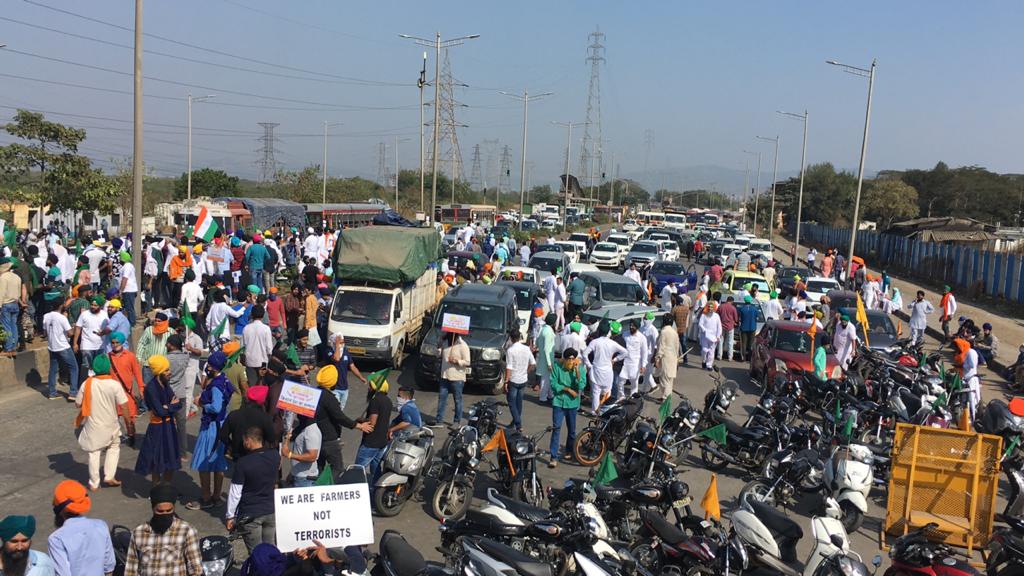 sikh protesters in Mumbai bharat bandh