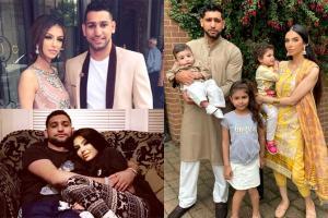 Amir Khan's candid photos with wife Faryal, their three kids and family
