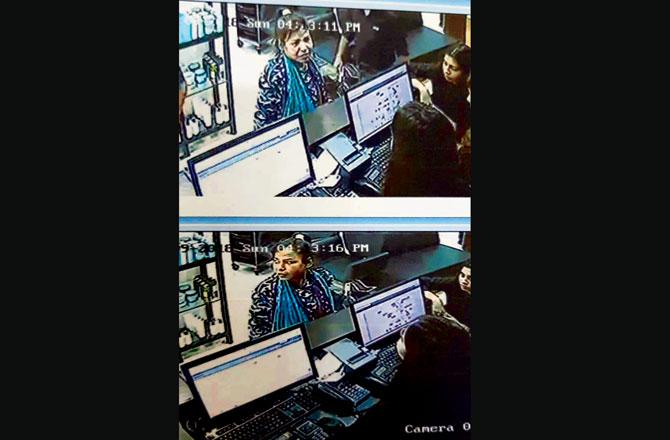 Hussain seen in CCTV footage