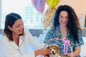 Kangana marks sister Rangoli's birthday by introducing her new pup