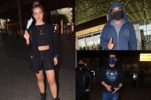 Elli AvrRam, John Abraham, Arjun Kapoor, Randeep Hooda clicked at Mumbai Airport