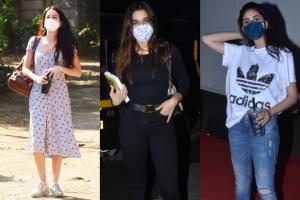 Saiee Manjrekar, Sanjana Sanghi at Film City; Isabelle Kaif clicked