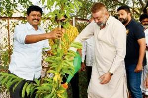 Sanjay Dutt goes green! Plants a sapling at Shilparamam