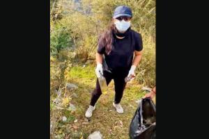 Vidya Balan's hiking trip doubles up as a clean up drive