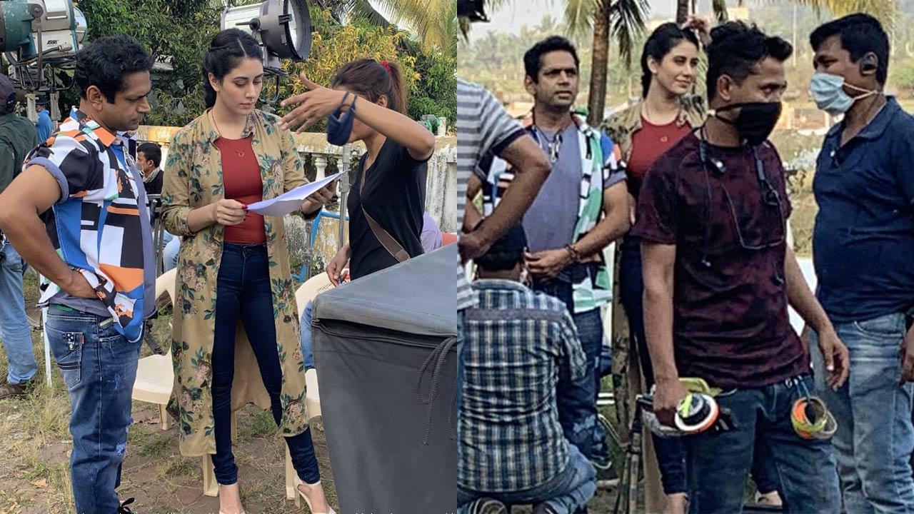 Warina Hussain snapped shooting for her next in Goa