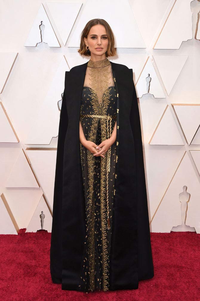 Natalie Portman's Oscars 2020 outfit featured names of female directors not nominated for an Oscar at the ceremony this year. Portman's outfit bore the names of Lulu Wang, Greta Gerwig, Lorene Scafaria, Marielle Heller and Mari Diop, and others. Thoughtful!