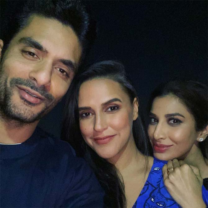 Neha Dhupia and Angad Bedi too attended Sophie Choudry's grand birthday bash!