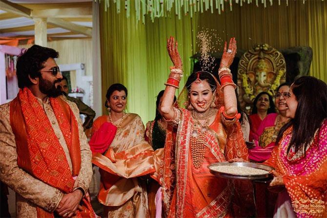 Here's wishing the couple a very happy married life!
P.S: Watch this space, as the wedding reception pictures will be out soon. As Shalabh Dang is from New Delhi, the reception will be held at a later date in the capital.