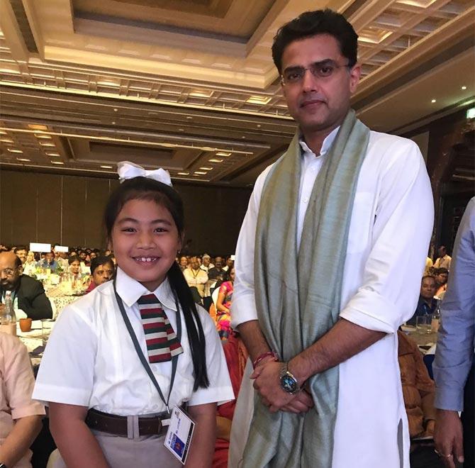 She has met with Deputy Chief Minister of Government of Rajasthan Sachin Pilot. 