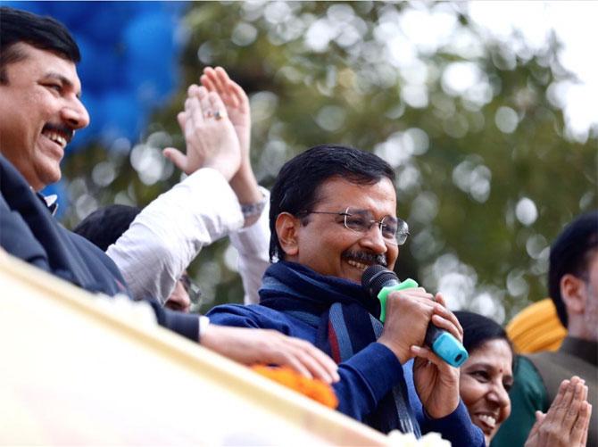 After winning the elections, AAP's Twitter handle said, 