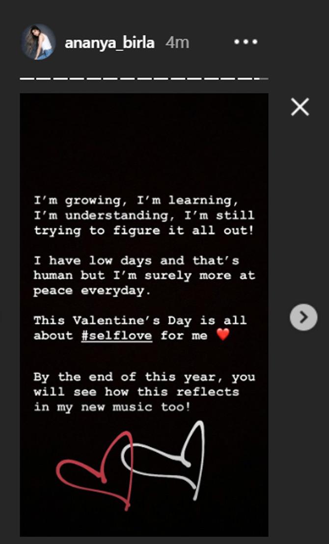 While it was a lovey-dovey Valentine's day for Nusrat Jahan and Nikhil Jain, celebrities like Ananya Birla, Masaba Gupta took to Instagram to spread love and laughter on the day of love. In her Instagram story, Ananya said that this valentine is all about self-love for her. While Masaba Gupta said that she is blessed with all kinds of love in her life
