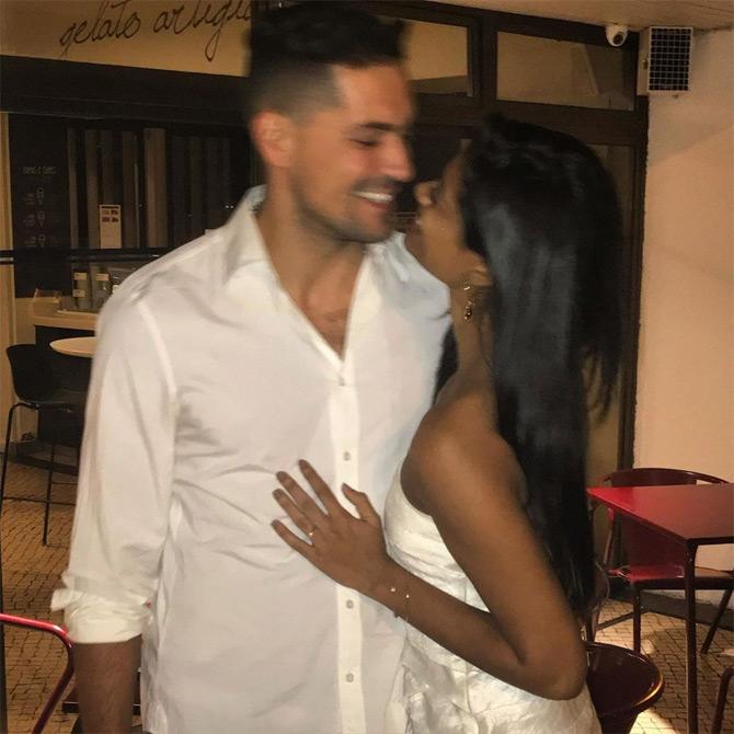 In photo: Model Archana Akil Kumar shared a picture of her partner on Valentine's day and wrote: Distance is nothing cos you are right here in my HEART and I LOVE YOU MORE THAN EVER!






