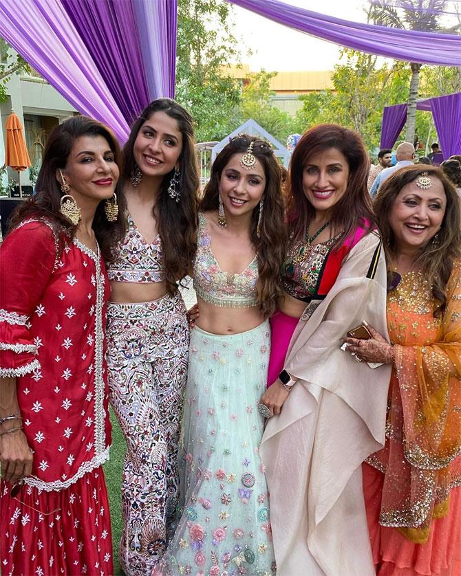 Fitness expert and celebrity personal trainer Yasmin Karachiwala attended the wedding of Sonaakshi Raaj, who is Malvika Raaj's sister. Malvika Raaj played the role of little Poo in Kabhi Khushi Kabhi Gham.