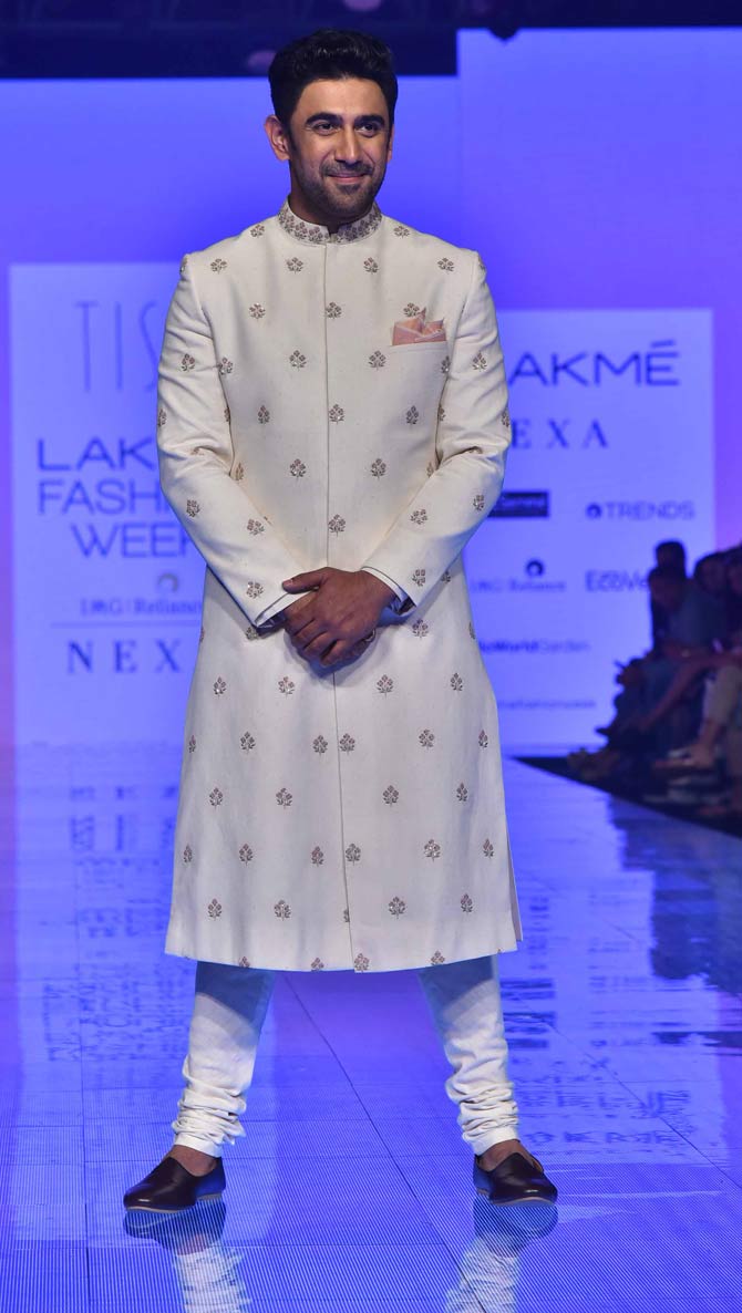 Amit Sadh looked handsome as he walked the ramp as a show stopper for Tisa Studio at Lakme Fashion Week Summer/Resort 2020, Day 5.