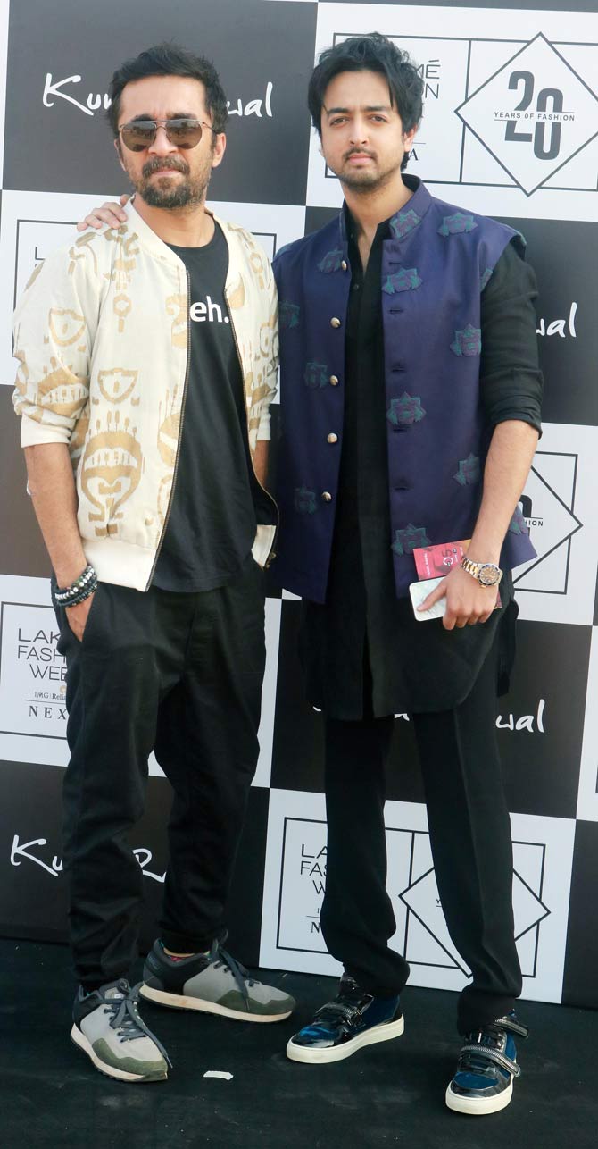 Cousins Priyaank Sharma and Siddhanth Kapoor posed together for the shutterbugs as they attended Kunal Rawal's fashion show at Lakme Fashion Week Summer/Resort 2020, Day 5.