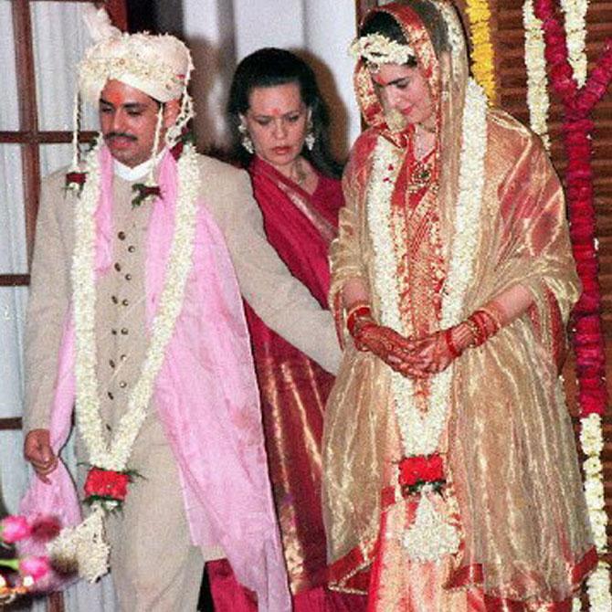 Priyanka Gandhi and Robert Vadra's wedding, which was a traditional Hindu ceremony, was a low key affair with about 150 guests in attendance.