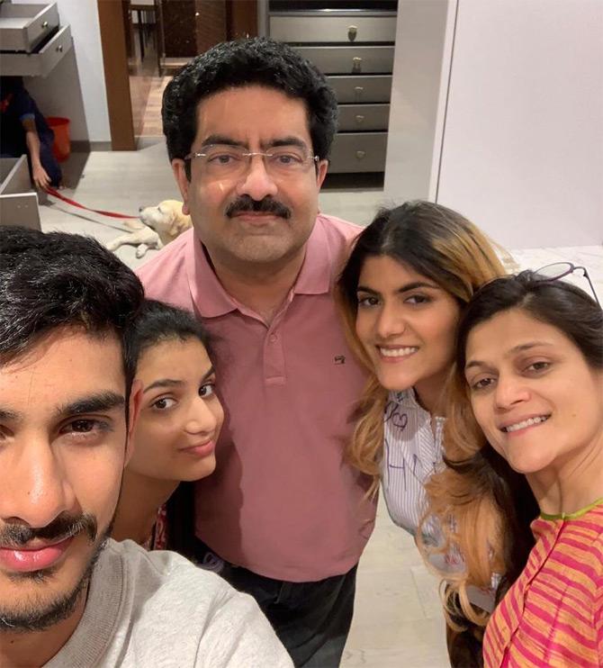 In photo: Ananya Birla poses for a family picture with her parents, Kumar Mangalam Birla and Neerja Birla and siblings Advaitesha Birla, and Aryaman Vikram Birla
















