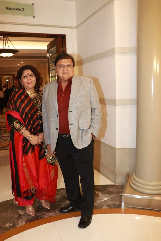 The reclusive Rakesh Bedi also attended Dakshina Nath's wedding reception in Andheri.