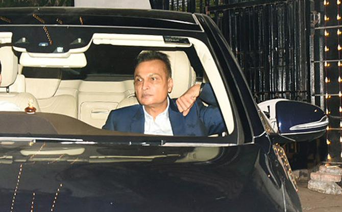 Industrialist Anil Ambani was also snapped at Armaan Jain's mehendi ceremony which took place at the latter's residence in South Mumbai. The business magnate arrived alone for the mehendi function.
